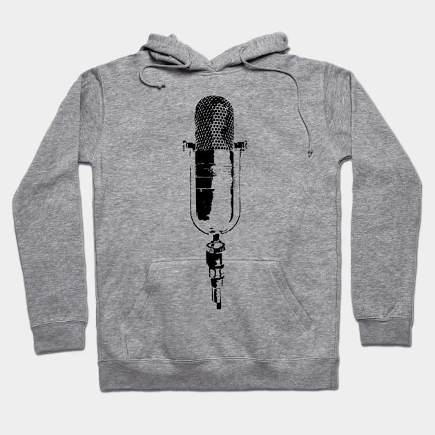 hip hop microphone Hoodie by Lamink